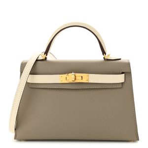 Hermès Kelly Sellier 20 Gris Asphalt M8 Epsom U
