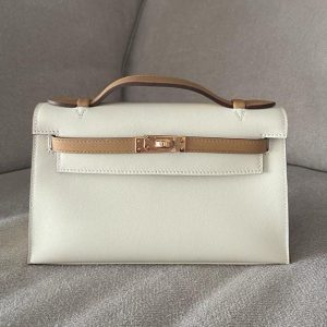 Hermès Kelly Pochette Biscuit 01P, Nata I2 Swift B