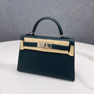 Hermès Kelly  20 Vert Rousseau V0 Epsom C