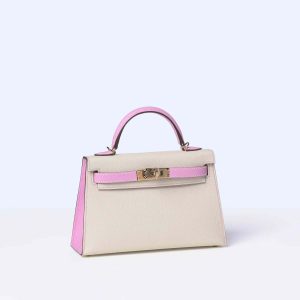 Hermès Kelly Sellier & HSS 20 Craie  10, Mauve Sylvestre X9 Epsom 2024 B