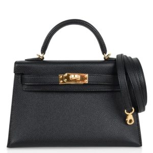 Hermès Kelly Sellier 20 Black 89 Epsom 2024 W
