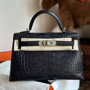 Hermès Kelly  20 Blue Marine 78 Alligator Matt 2020 Y
