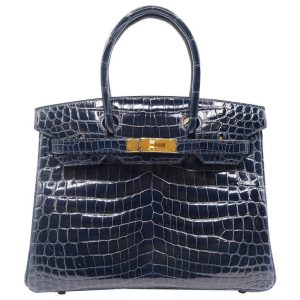 Hermès Birkin  30 Vert Rousseau V0 Niloticus Crocodile Shiny 2021 Z