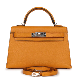 Hermès Kelly Sellier 20 Moutarde 9U Chevre Myzore 2024 W