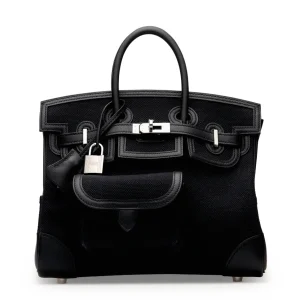 Hermès Birkin Cargo 25 Black 89 Swift, Toile 2024 B
