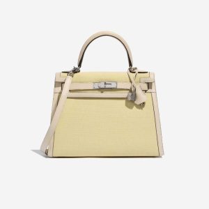 Hermès Kelly  28 Jaune Citron 9N, Nata I2 Toile, Swift 2022 U