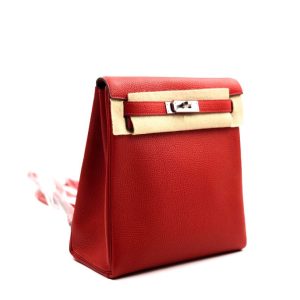 Hermès Kelly Backpack Rouge Casaque Q5 Clemence 2018 C
