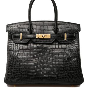 Hermès Birkin  30 Black 89 Porosus Crocodile Matt 2022 Z