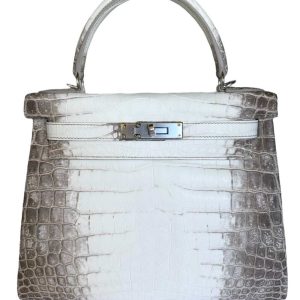 Hermès Kelly Himalaya 28 White 01 Niloticus Crocodile Matt 2022 U