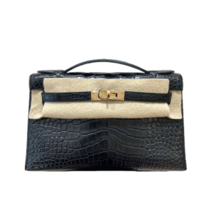 Hermès Kelly Pochette Black 89 Alligator Matt 2014 R