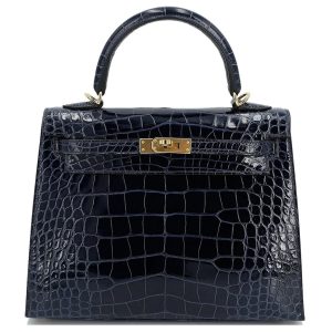 Hermès Kelly  25 Blue Baltique 8X Alligator Matt 2023 U