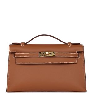Hermès Kelly Pochette Gold 37 Swift 2024 W