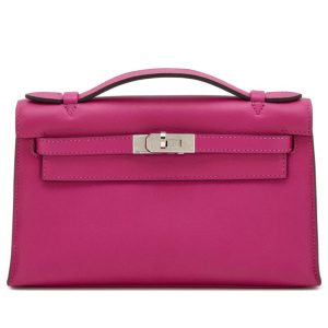 Hermès Kelly Pochette Rose Poupre L3 Swift 2018 C