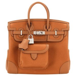 Hermès Birkin Cargo 25 Gold 37 Toile, Swift 2024 B/W