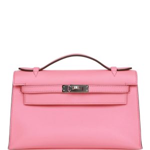 Hermès Kelly Pochette Rose d'ete 4K Swift 2019 D