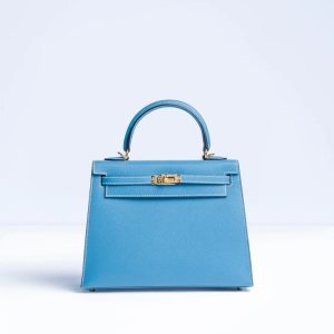 Hermès Kelly Sellier 25 Blue Jean  75 Epsom 2024 W