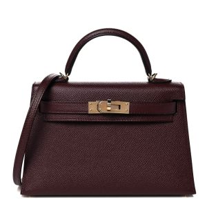 Hermès Kelly Sellier 20 Bordeaux  57 Epsom 2021 Z