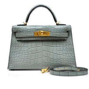 Hermès Kelly  20 Gris Ciment 0V Alligator Matt 2023 B