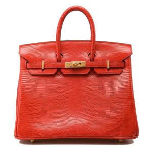 Hermès Birkin  25 Rouge Exotique 51 Lizard 2012 P