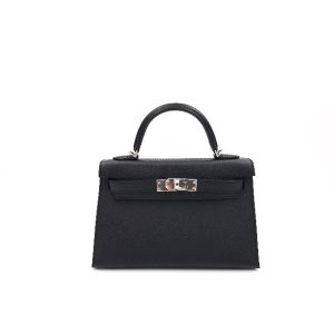 Hermès Kelly Sellier 20 Black 89 Epsom 2022 U