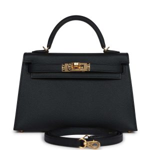 Hermès Kelly Sellier 25 Black 89 Epsom 2024 W