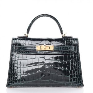 Hermès Kelly  20 Vert Cypres 6O Alligator Shiny 2024 B