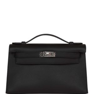 Hermès Kelly Pochette Black 89 Swift 2024 W
