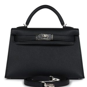 Hermès Kelly Sellier 20 Black 89 Epsom 2024 W
