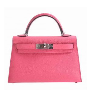 Hermès Kelly Sellier 20 Rose Azalee 8W Epsom 2024 W