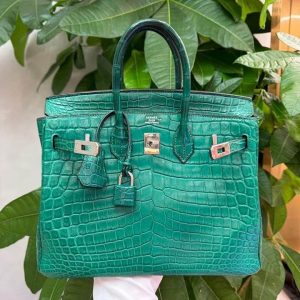 Hermès Birkin  25 Vert Malachite Z6 Alligator Matt 2013 Q
