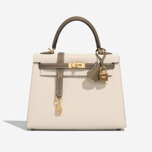 Hermès Kelly Sellier 25 Craie  10, Etoupe  18 Epsom 2019 D