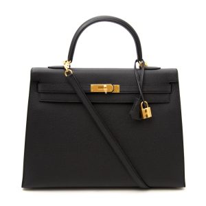 Hermès Kelly Sellier 35 Black 89 Epsom 2024 B