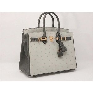 Hermès Birkin HSS 25 Blue Saphir T7, Gris Pearl 80 Ostrich 2023 B