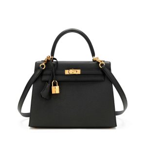 Hermès Kelly Sellier 25 Black 89 Epsom 2024 W