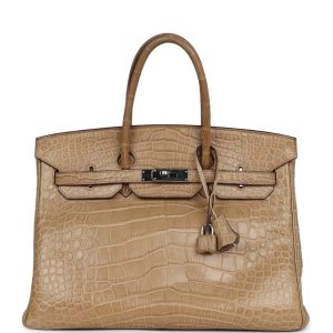 Hermès Birkin  25 Poussiere 1C Alligator Matt 2010 N