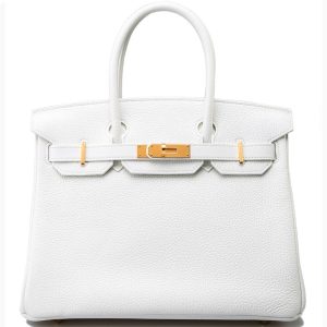 Hermès Birkin  30 Blanc Casse 12 Clemence 2014 R