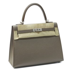 Hermès Kelly Sellier 28 Gris Etain 8F Epsom 2022 U