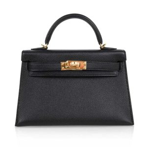 Hermès Kelly Sellier 20 Black 89 Epsom 2022 U