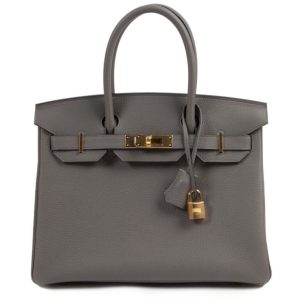 Hermès Birkin  30 Gris Etain 8F Togo 2016 X