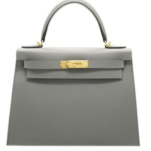 Hermès Kelly Sellier 28 Gris Meyer 0L Madame 2024 W