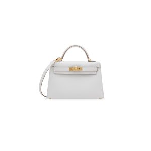 Hermès Kelly Sellier 20 Gris Pale M4 Epsom 2023 B