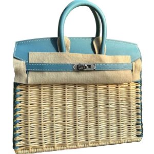 Hermès Birkin Picnic 25 Blue Jean  75 Osier, Swift 2024 W
