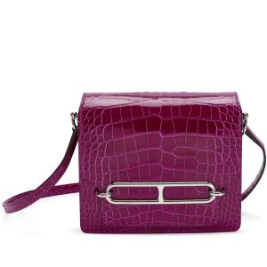 Hermès Roulis  18 Rose Poupre L3 Alligator Shiny 2020 Y