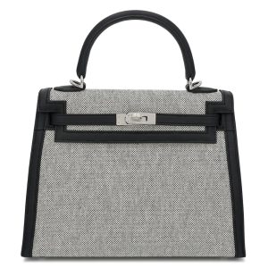 Hermès Kelly Quadrille 25 Black 89 Swift, Toile 2024 W
