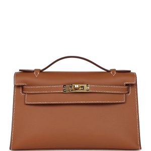 Hermès Kelly Pochette Gold 37 Swift 2022 U