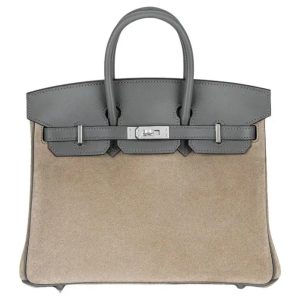 Hermès Birkin  25 Gris Calliou, Gris Meyer 0L Grizzly, Swift 2024 W