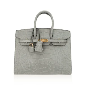 Hermès Birkin  25 Gris Ciment 0V Alligator Matt W