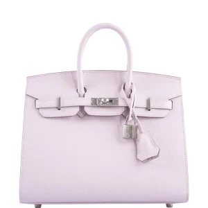 Hermès Birkin Sellier 25 Mauve Pale 09 Epsom 2023 B