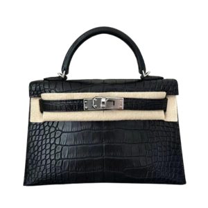 Hermès Kelly  20 Black 89 Alligator Matt 2024 W