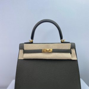 Hermès Kelly Sellier 25 Vert Gris C6 Epsom 2020 Y
